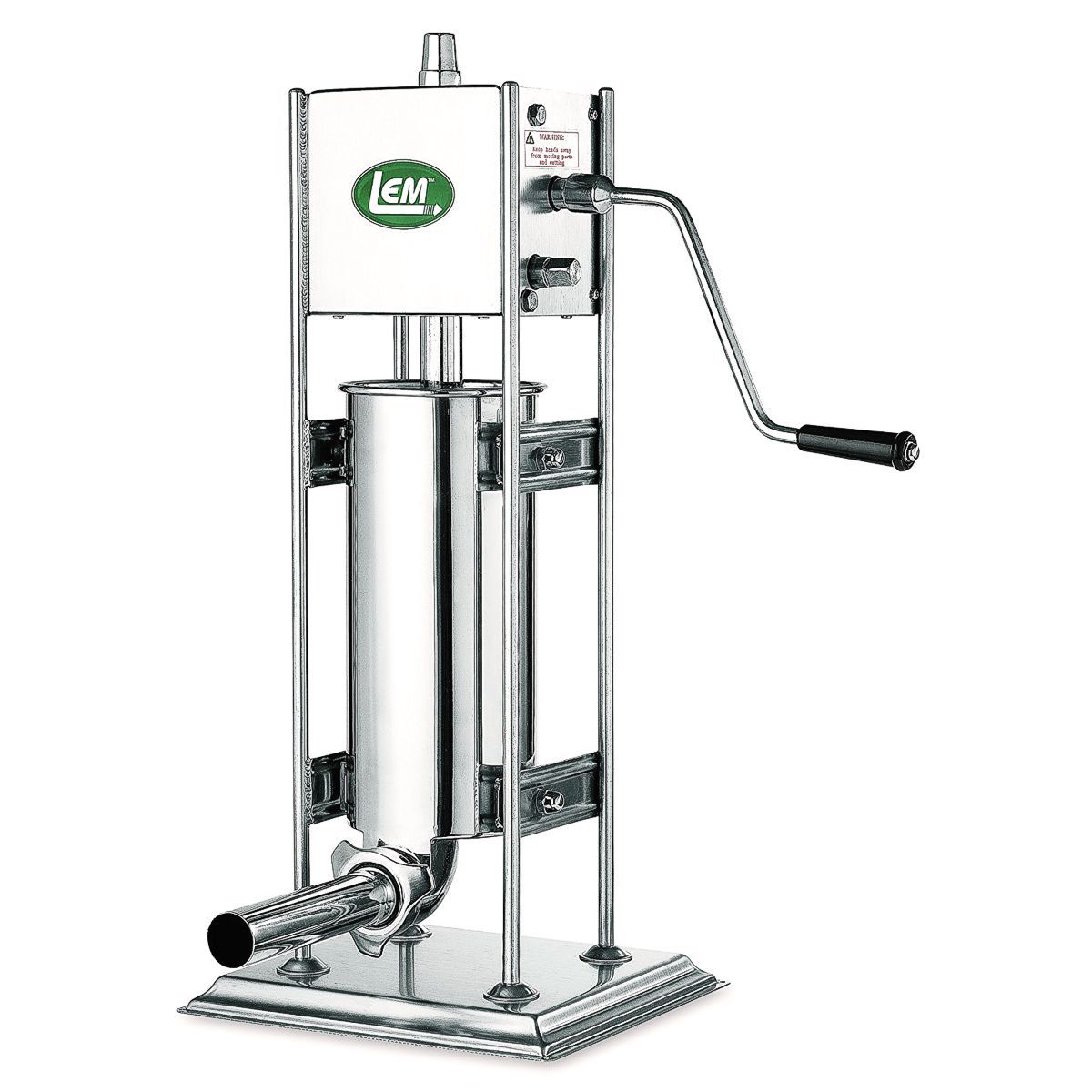 Hand crank sausage stuffer, 10 lb. capacity
