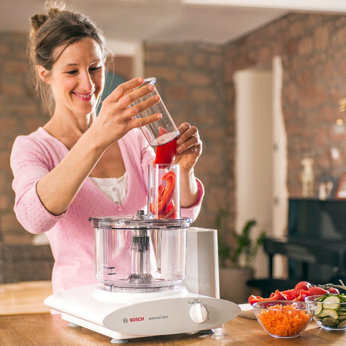 Universal Slicer Shredder attachment for the Bosch Universal mixer.
