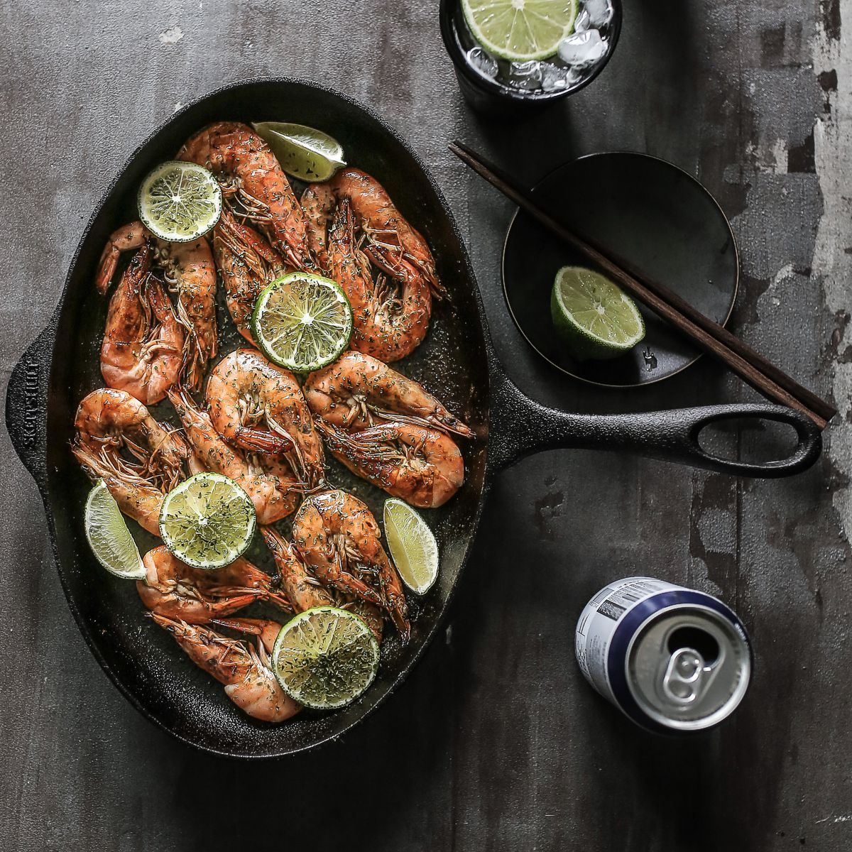 Prawns in Skeppshult cast iron cookware