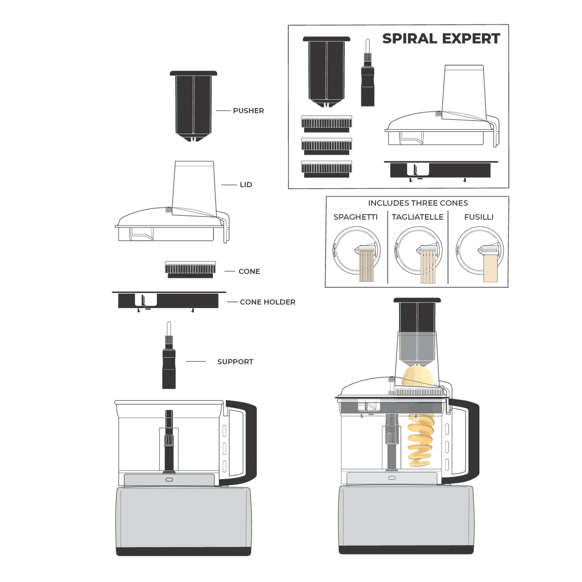 magimix spiralizer what's included