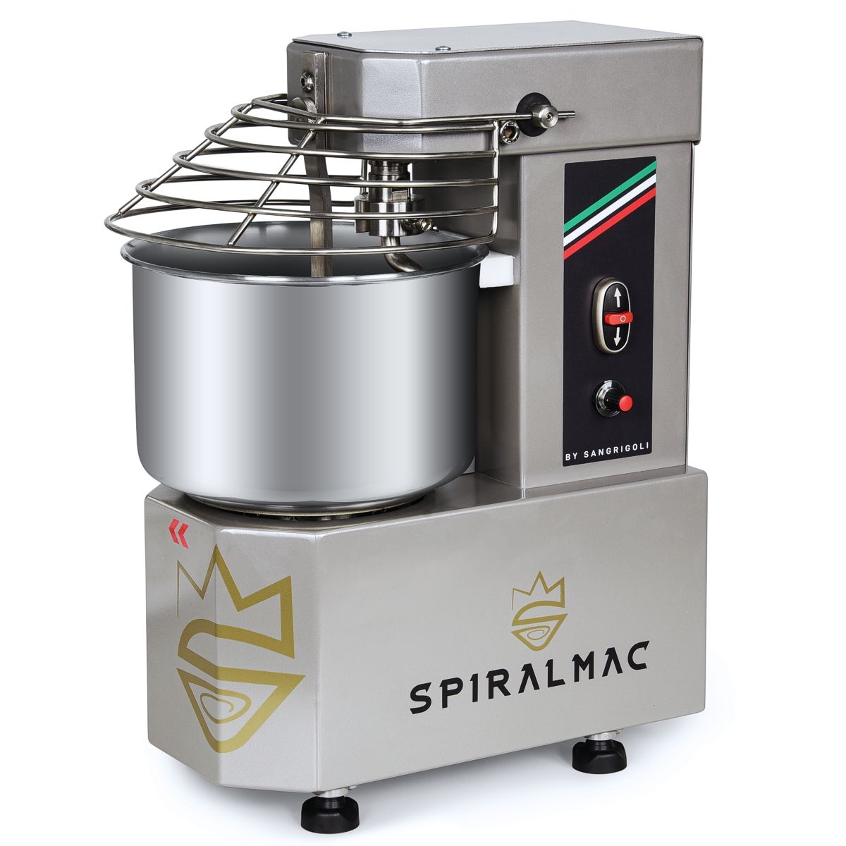 spiralmac royal queen spiral mixer 5kg vintage silver 1200 1