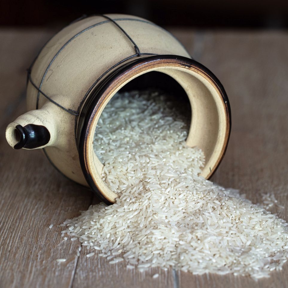 Organic long grain rice, white, nitro-packed superpail at PHG