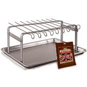 thumbnail interactive-video image 1 of LEM Jerky Rack & Pan Combo - Make Jerky In Your Oven With Stackable Drying Racks 1 of 10