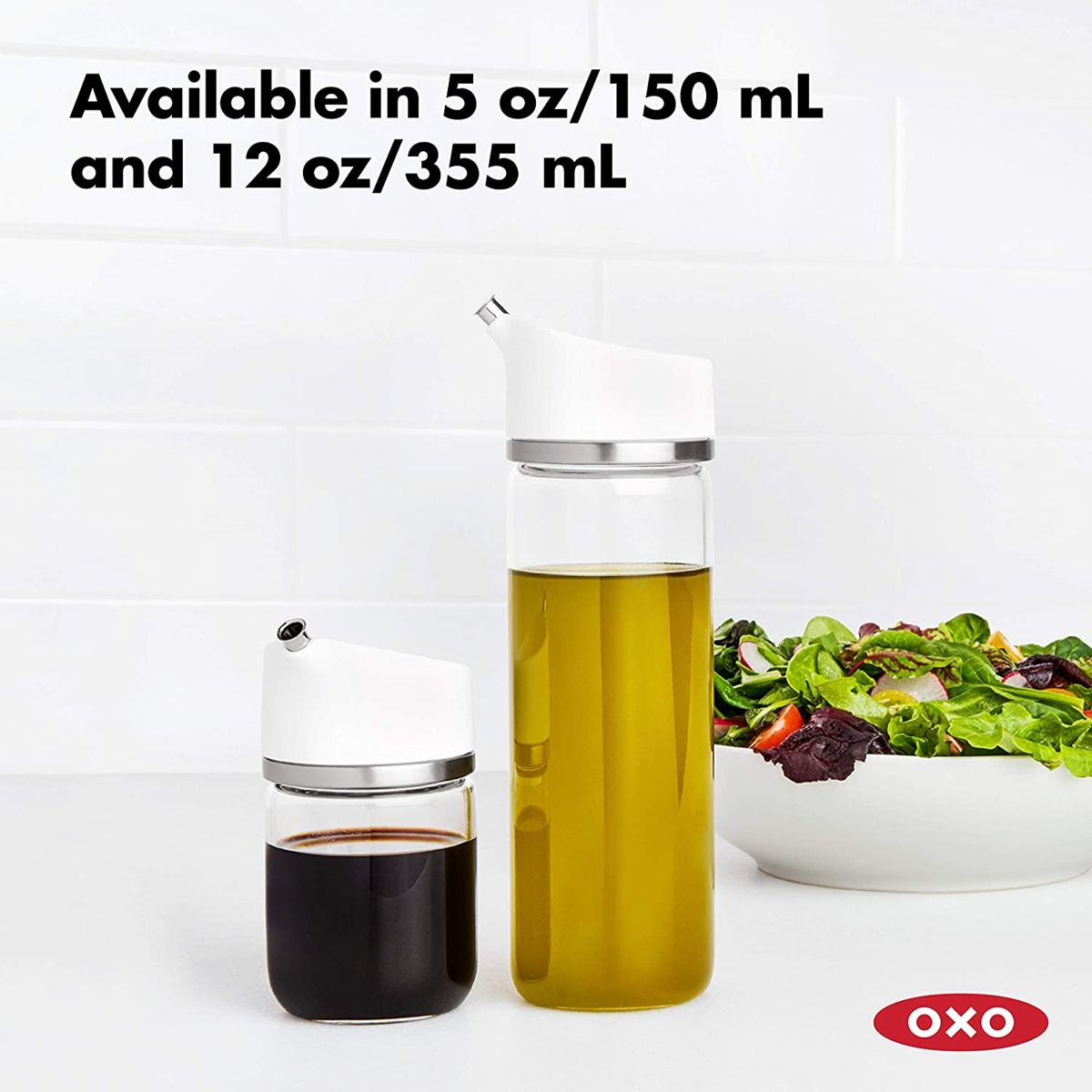 OXO Precision Pour glass oil canisters