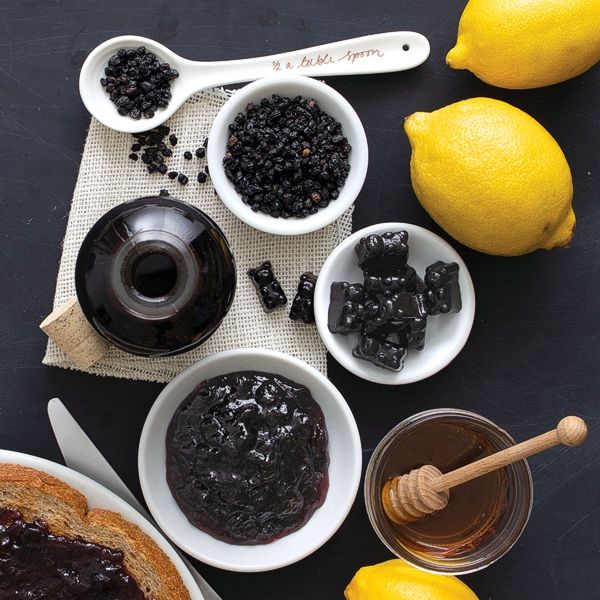 Organic elderberries for syrup and gummies