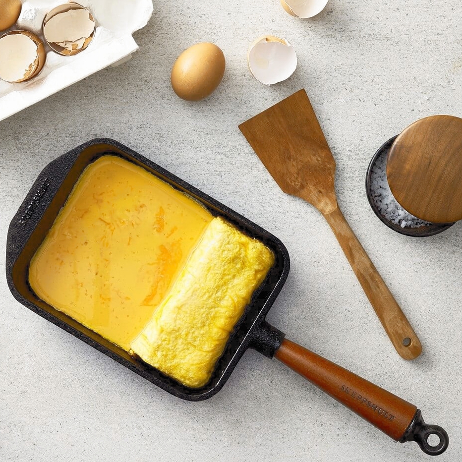 Skeppshult Cast Iron Tamagoyaki Pan | Japanese Omelette Pan with