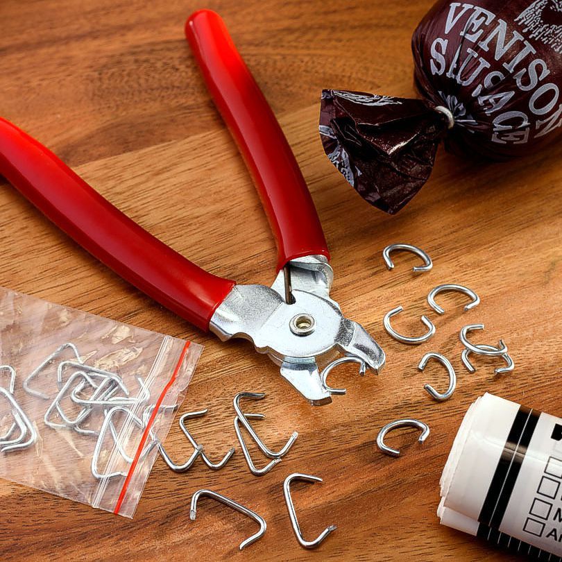 Hog ring pliers and rings