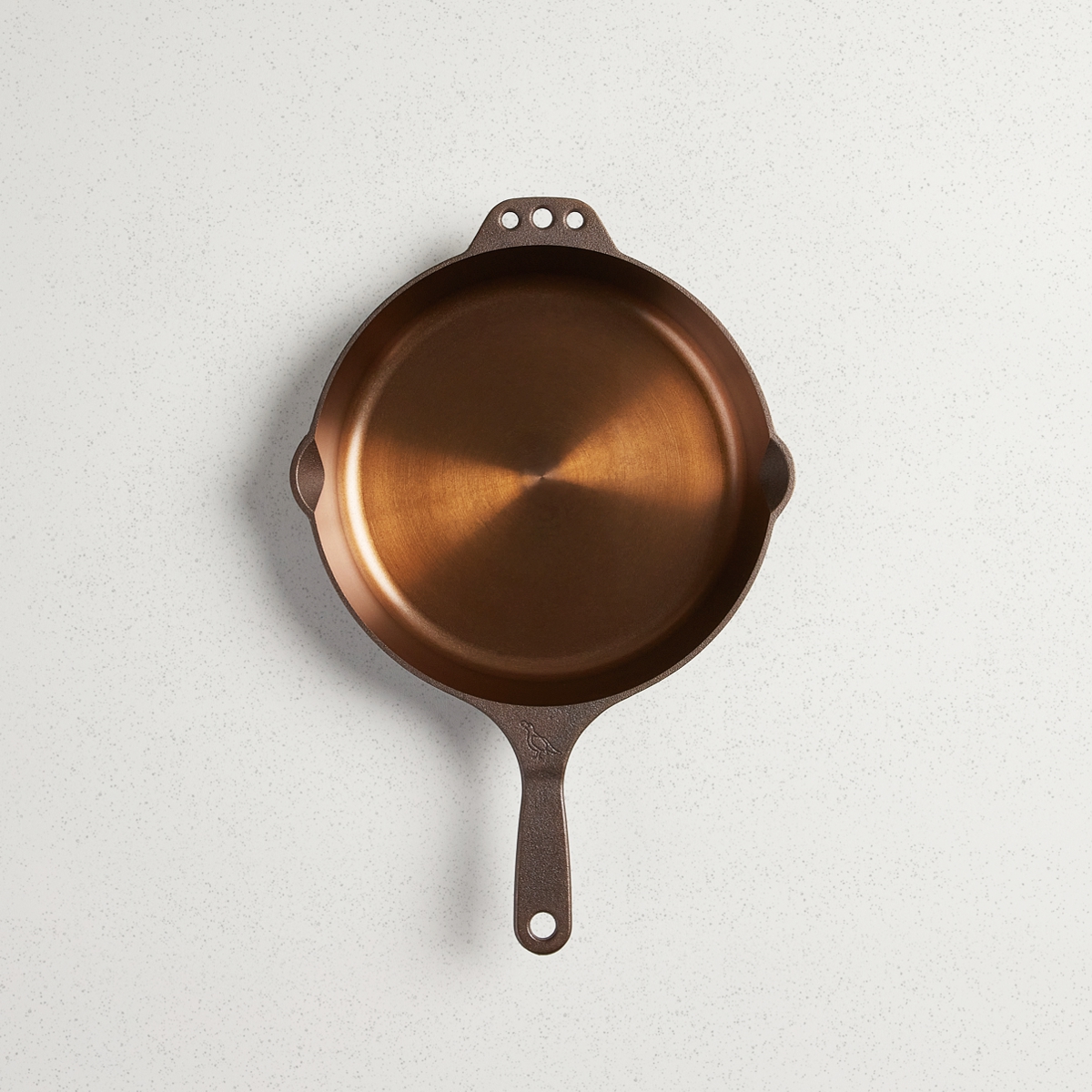 Smithey Ironware Skillet, 12 inch, top view, pre-seasoned