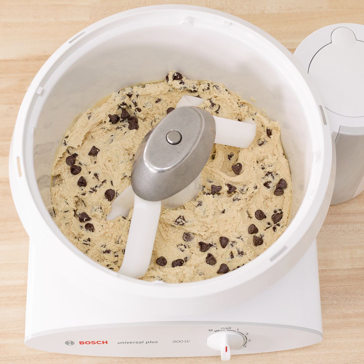 kr bosch universal plus mixer chocolate chip cookie batter 1169 5 5