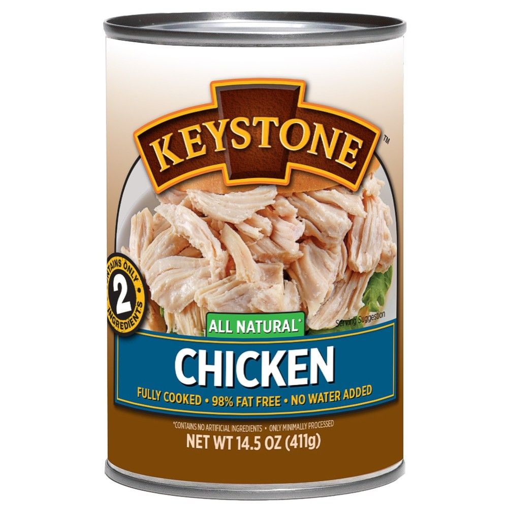 Keystone fully cooked canned chicken, case of 14.5 oz cans