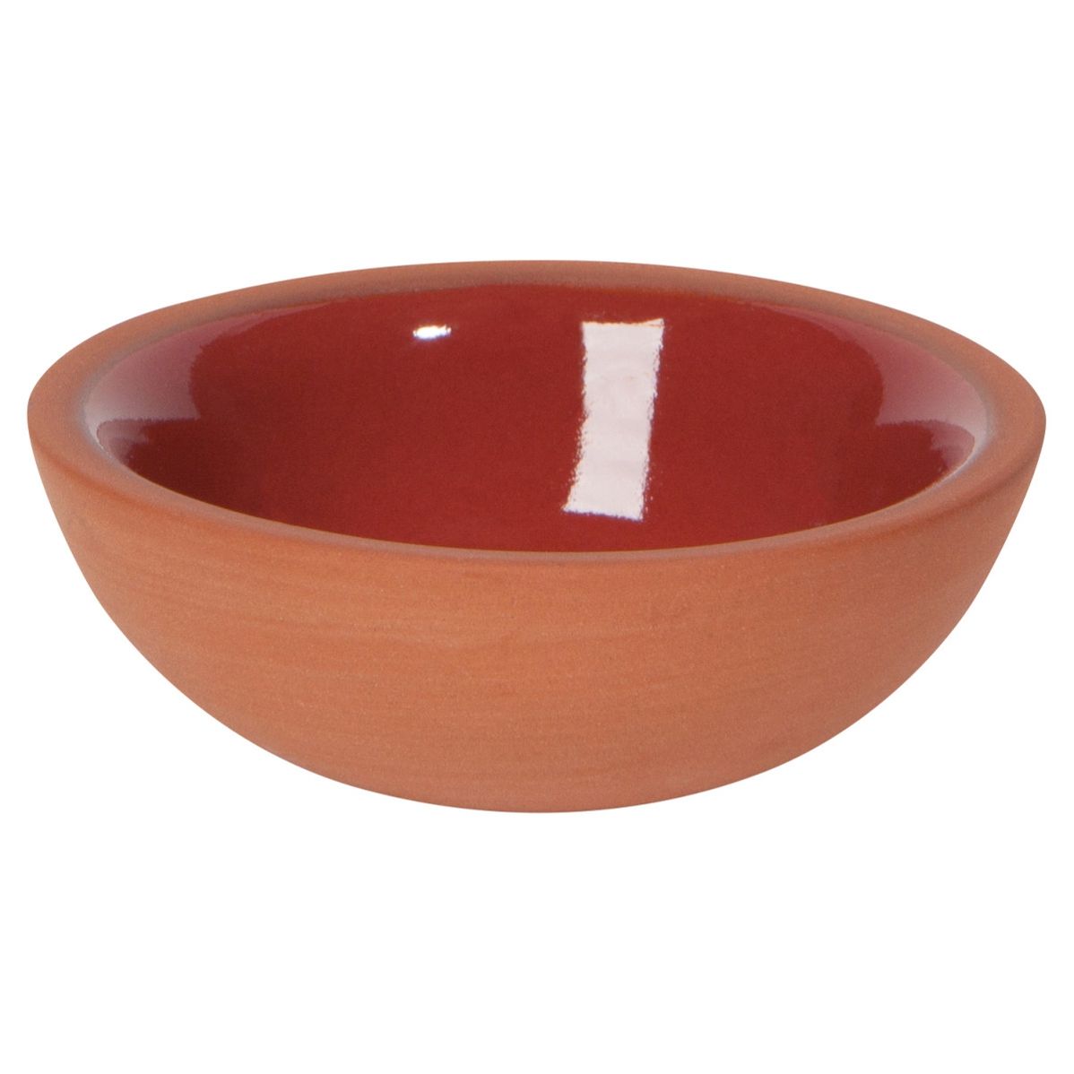 Terrecotta pinch bowl, red glaze