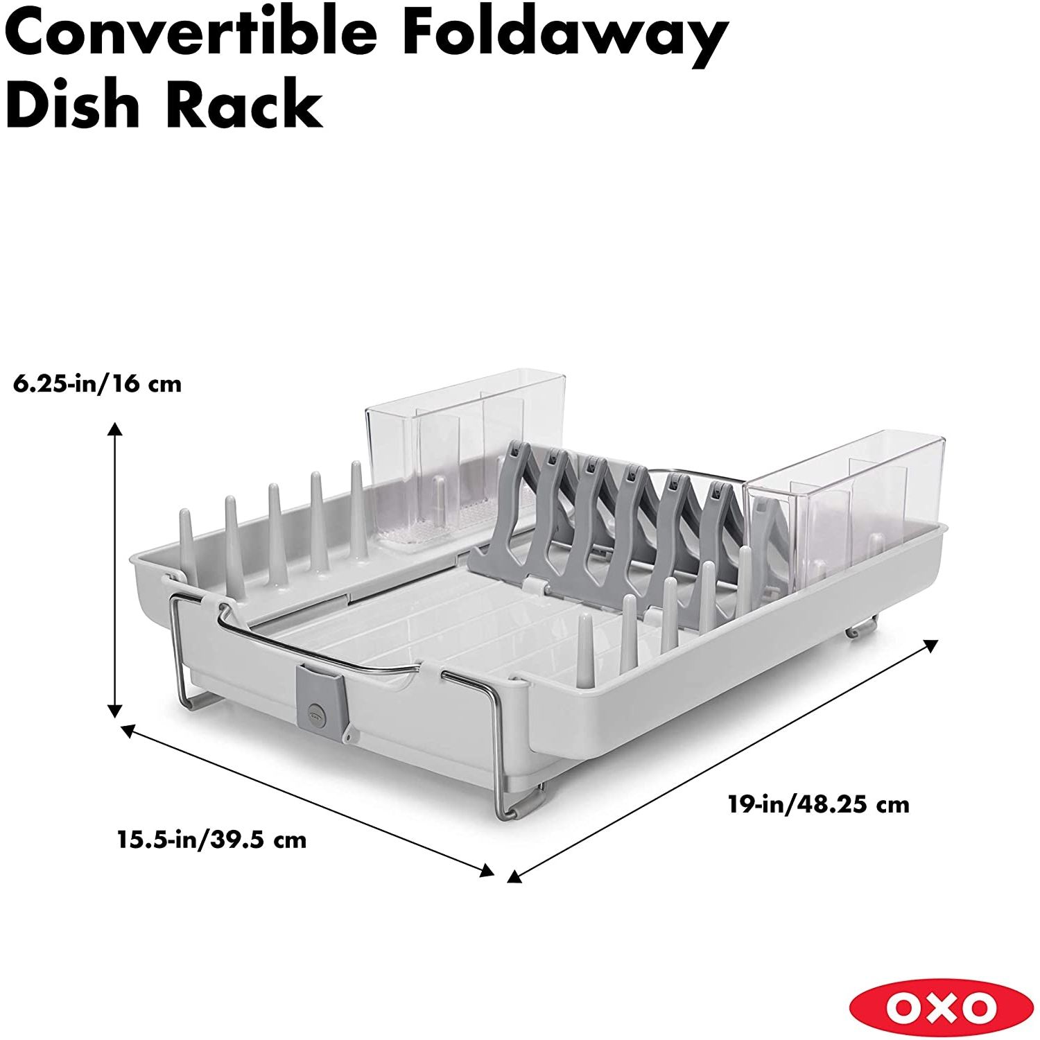 OXO Good Grips Foldaway Dish Rack dimensions