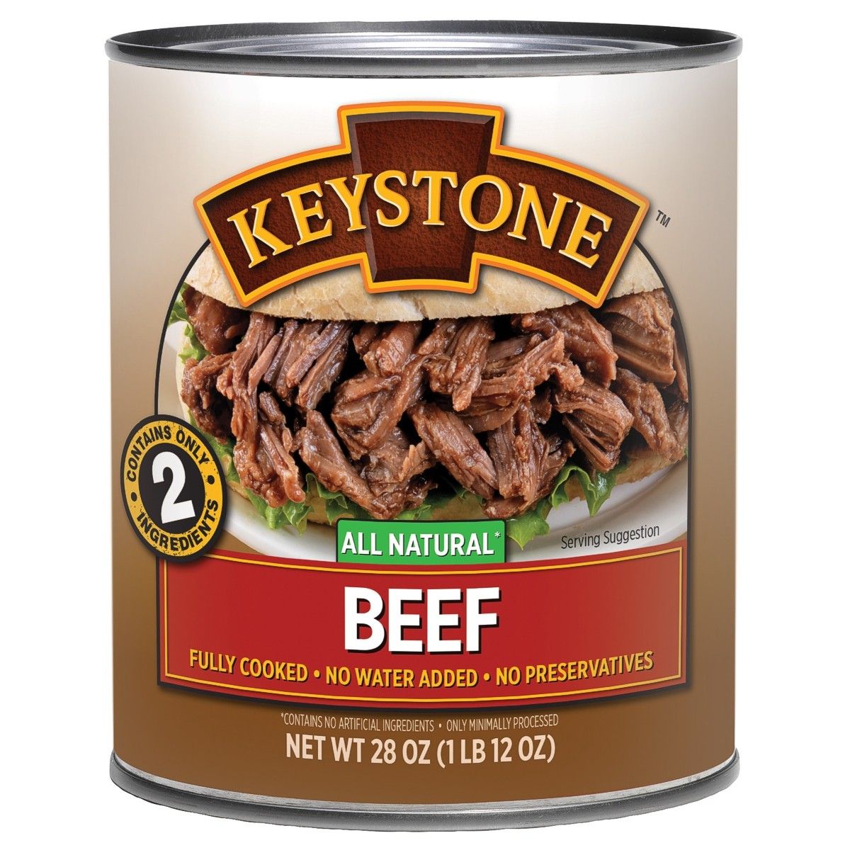 Beef chunks from Keystone with just two ingredients: beef & salt! 14.5 oz can.