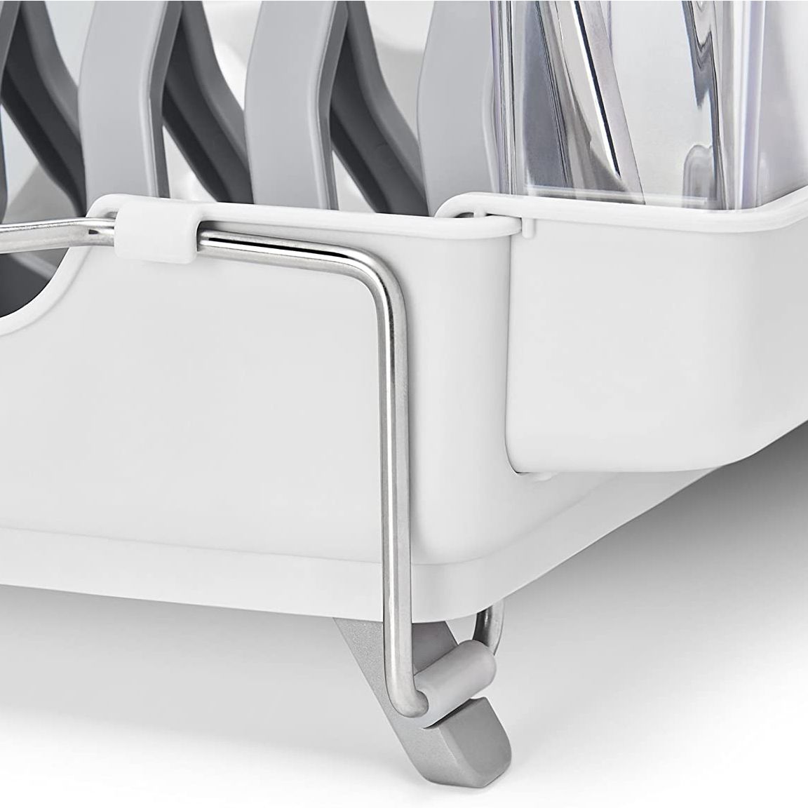 OXO Dish Rack feet raise the rack for draining into sink