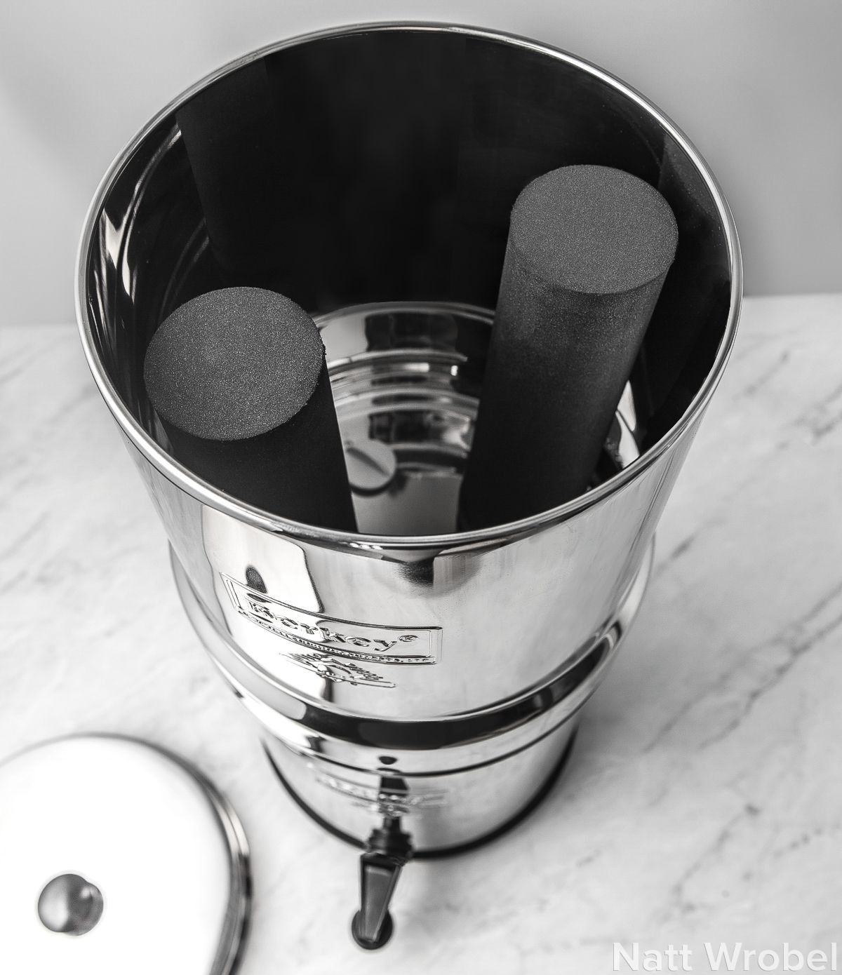 Black Berkey elements installed in Big Berkey