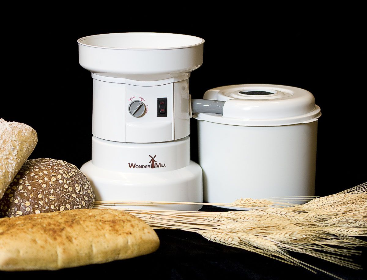 The WonderMill electric micronizer grain mill.