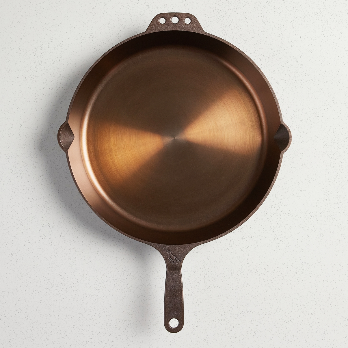 Smooth interior cast iron large traditional skillet