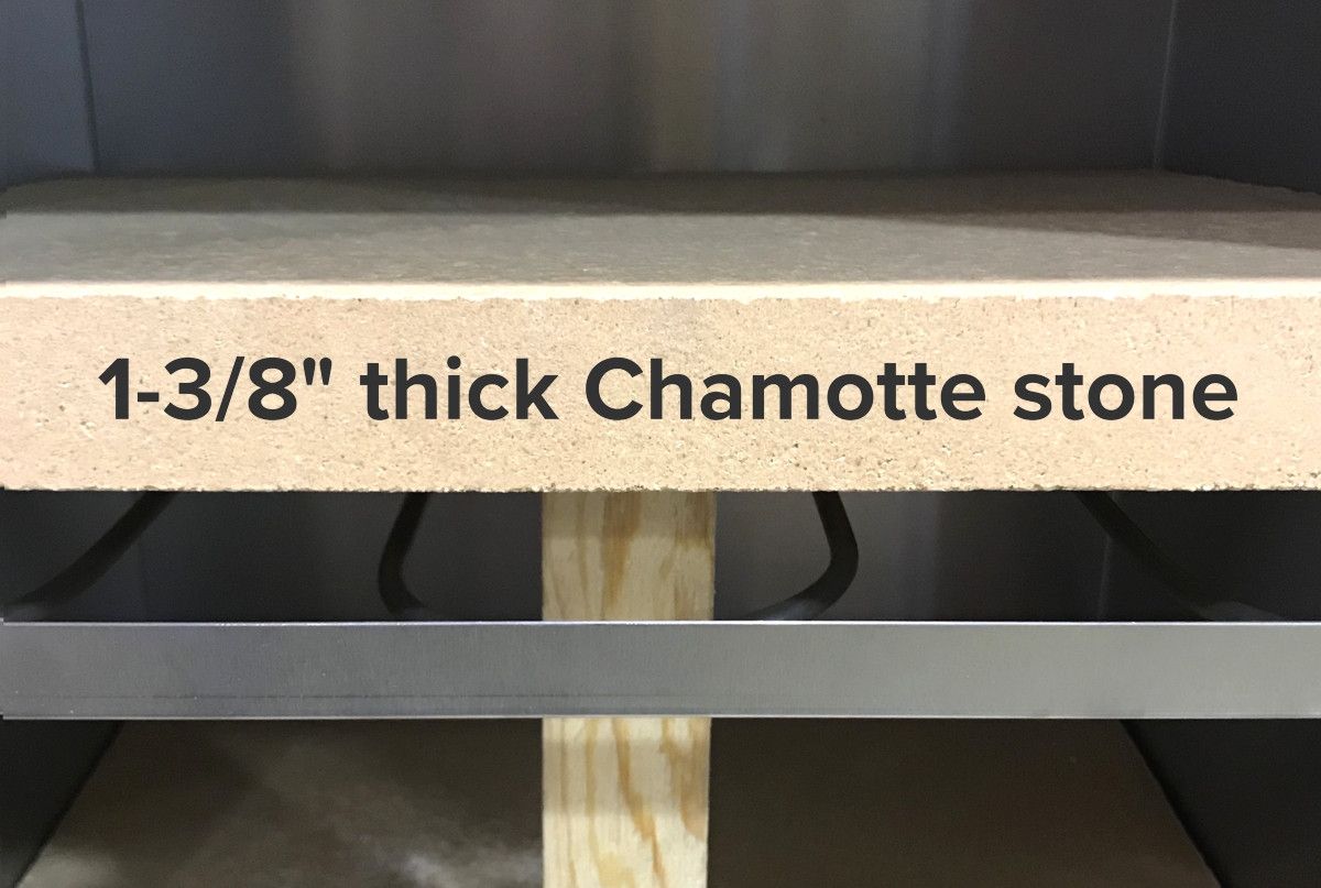1 3/8" thick Chamotte stone