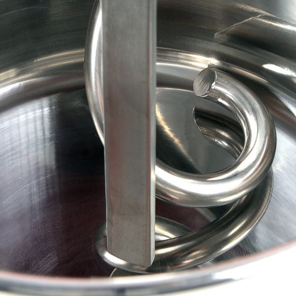 Spiral dough hook with breaker bar in Famag IM 5S Grilletta mixer
