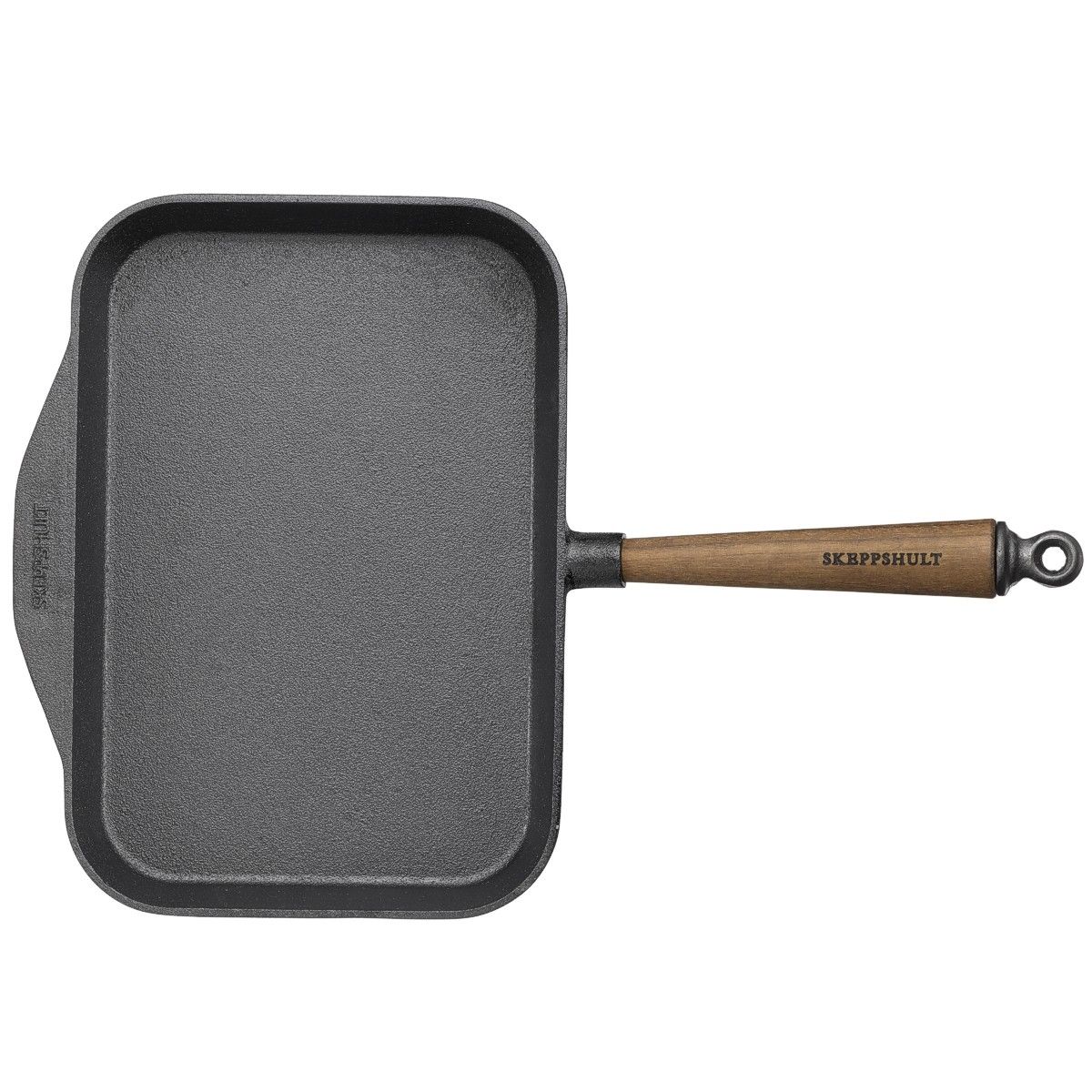 Skeppshult Walnut Handle Rectangular Fry Pan, 12.5