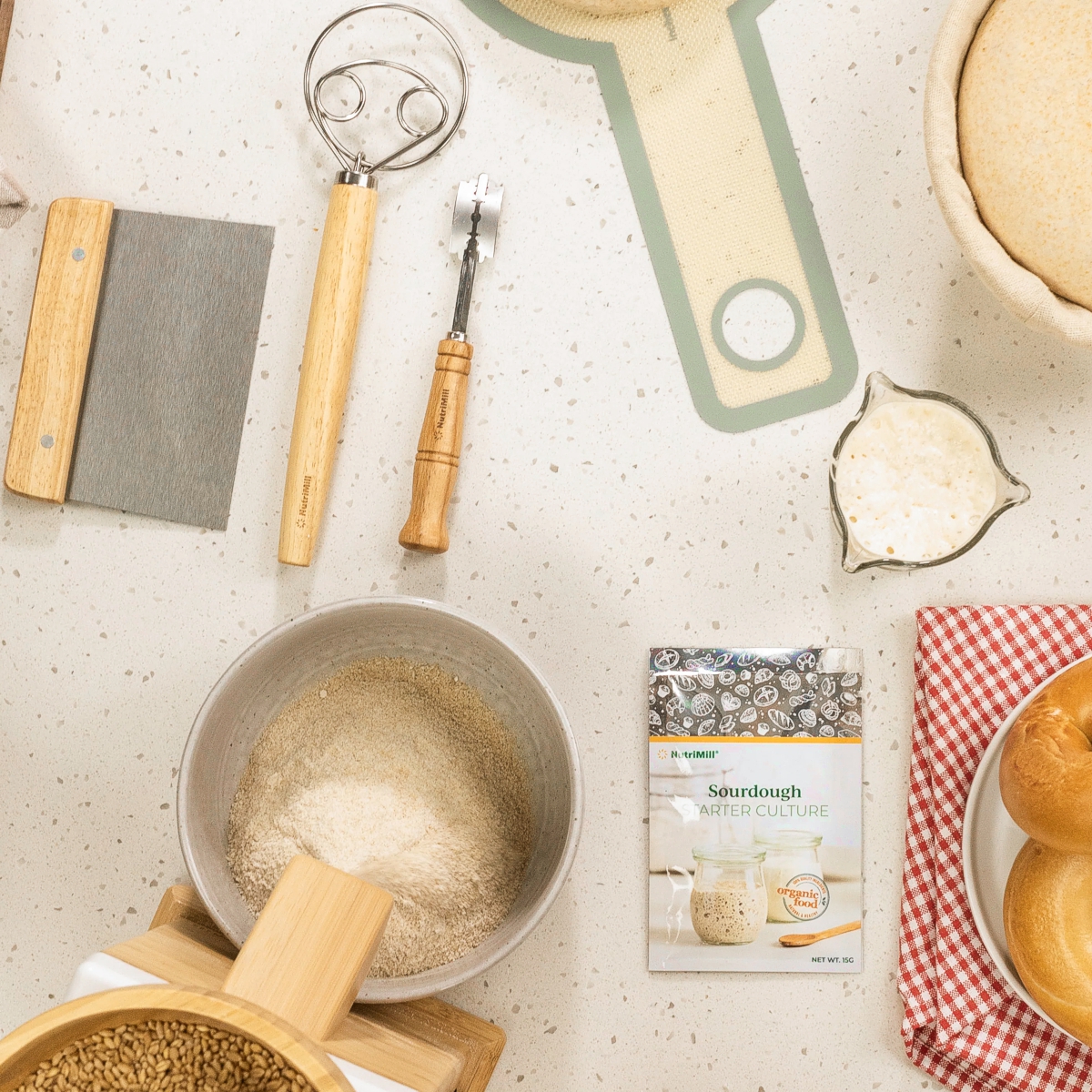 Bosch mixer baker bundle shown on counter
