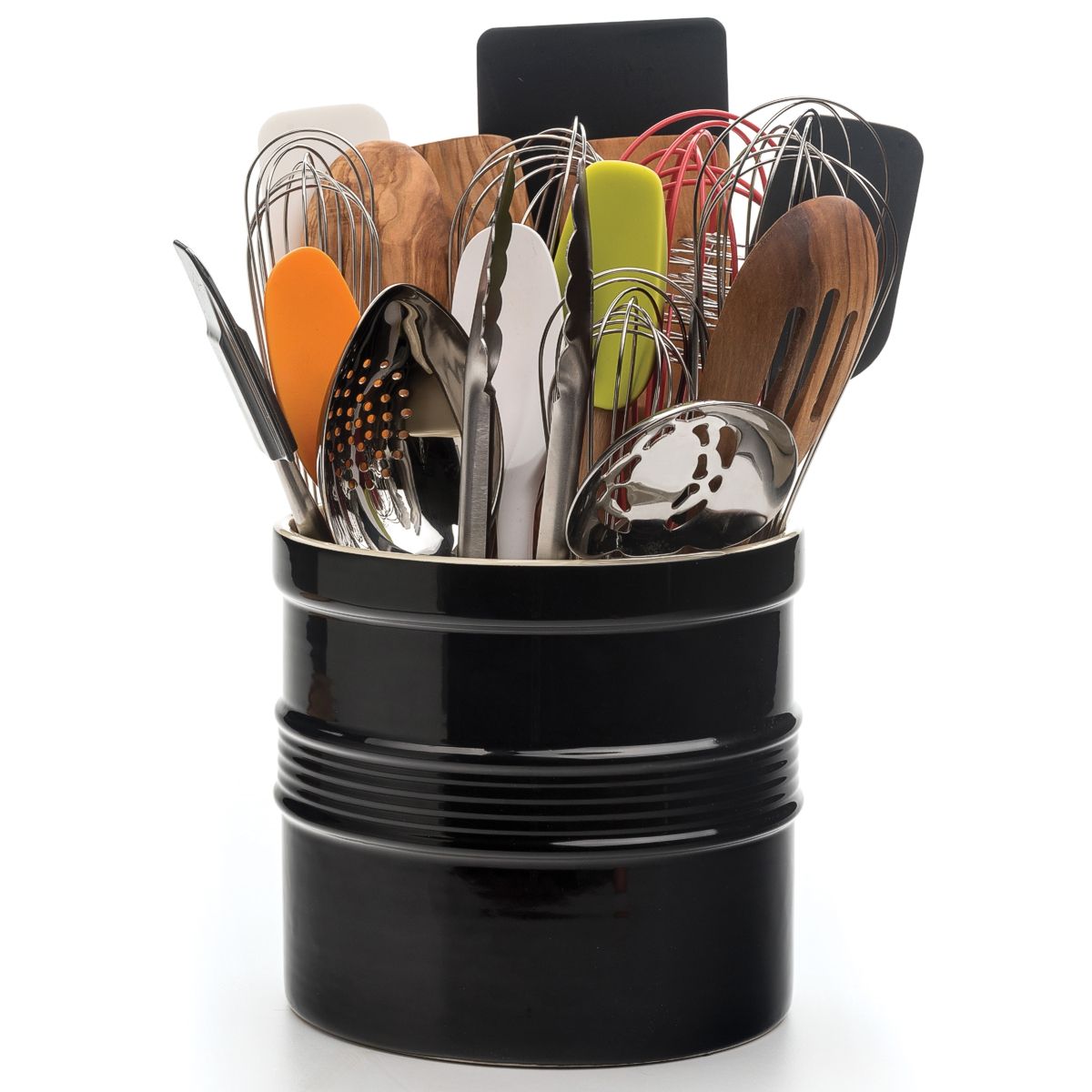 rsvp crock bk utensil crock stoneware 1200