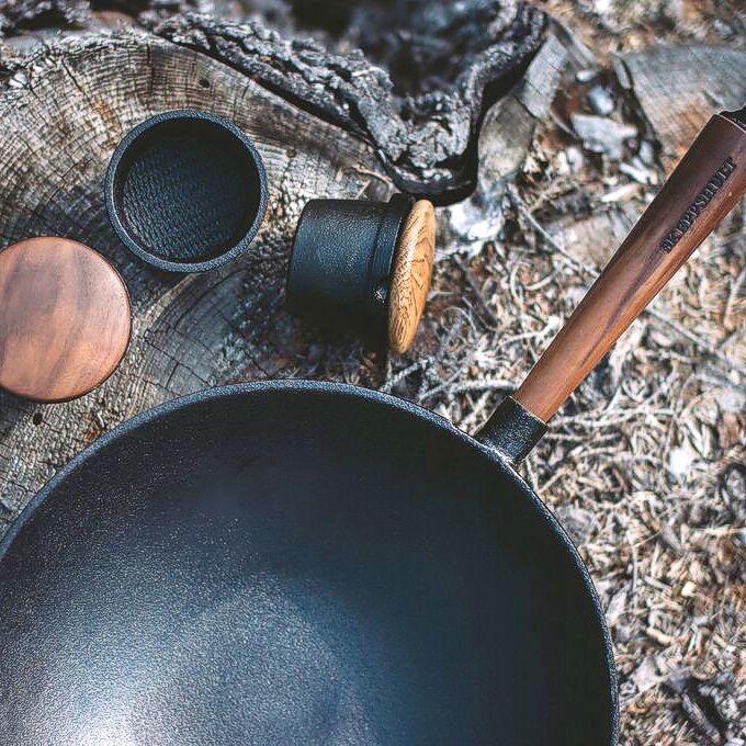 skeppshult cast iron wok outdoors camping 680 1 2