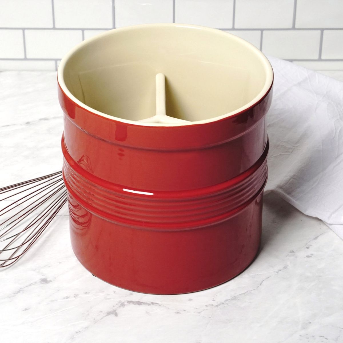 rsvp crock rd red utensil crock kitchen tools 1200