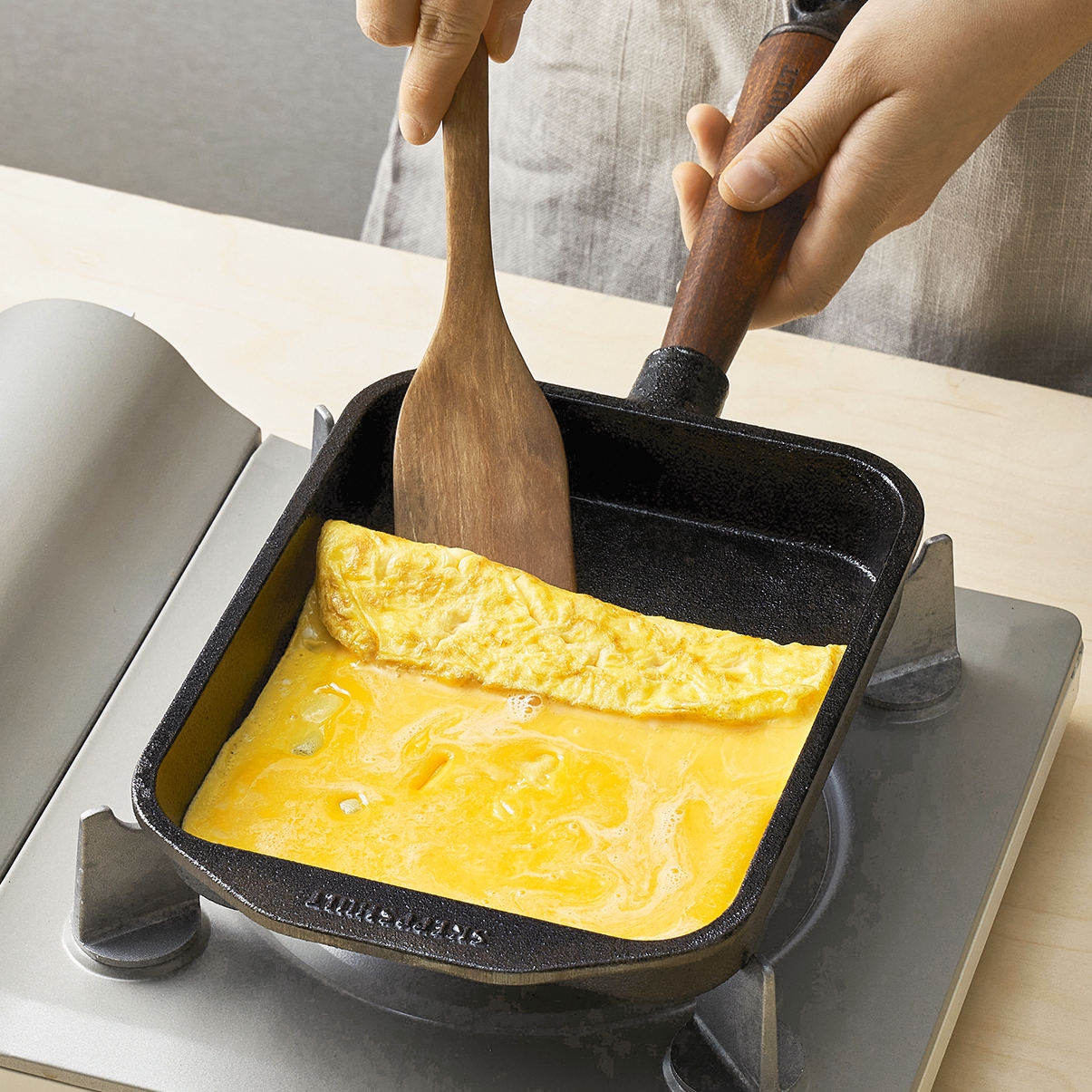 Skeppshult Cast Iron Tamagoyaki Pan | Japanese Omelette Pan with