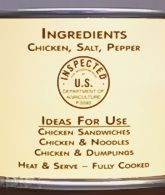 Canned Chicken ingredients