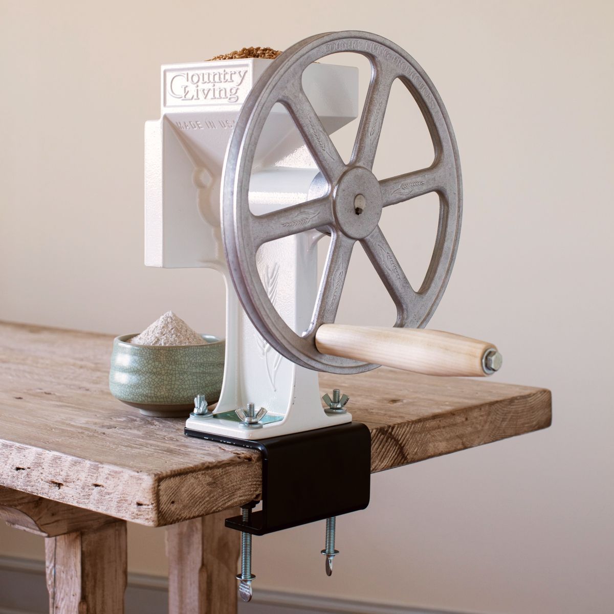CLM mill counter clamp attached to table