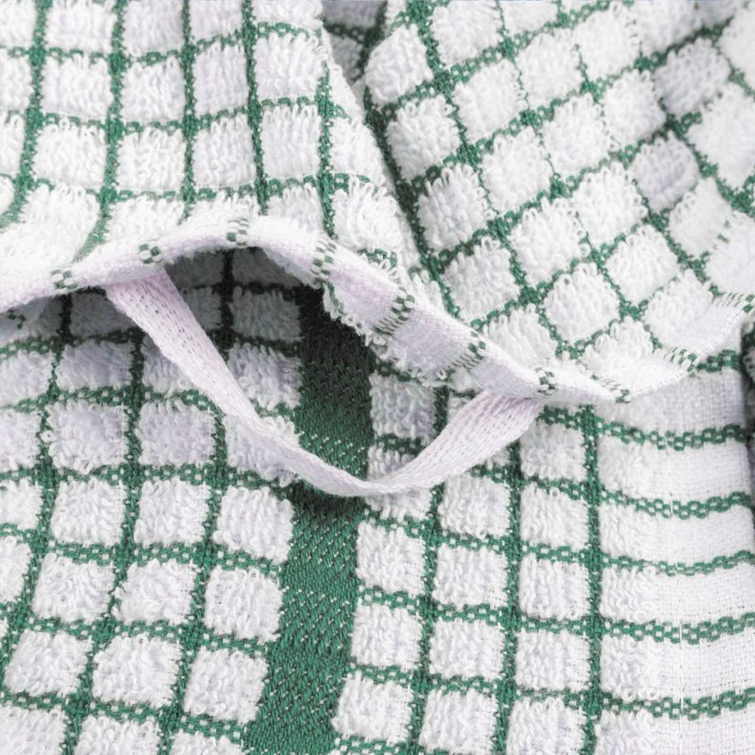Grid Terry Kitchen Towel, Green