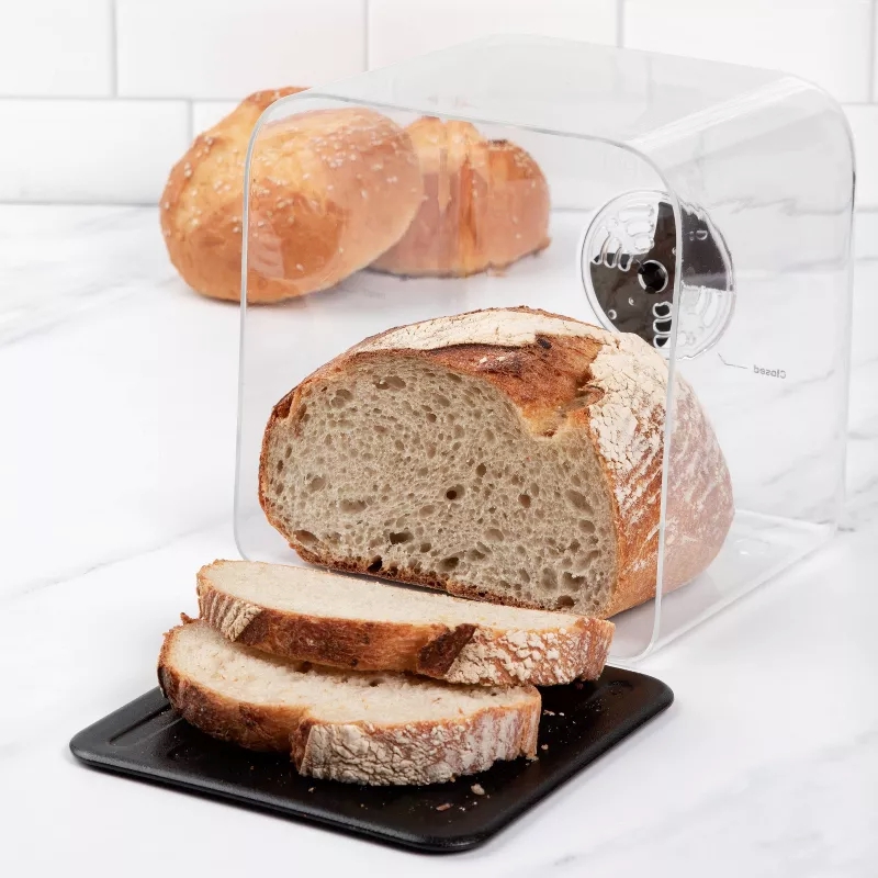 Adjustable bread keeper box with cutting board