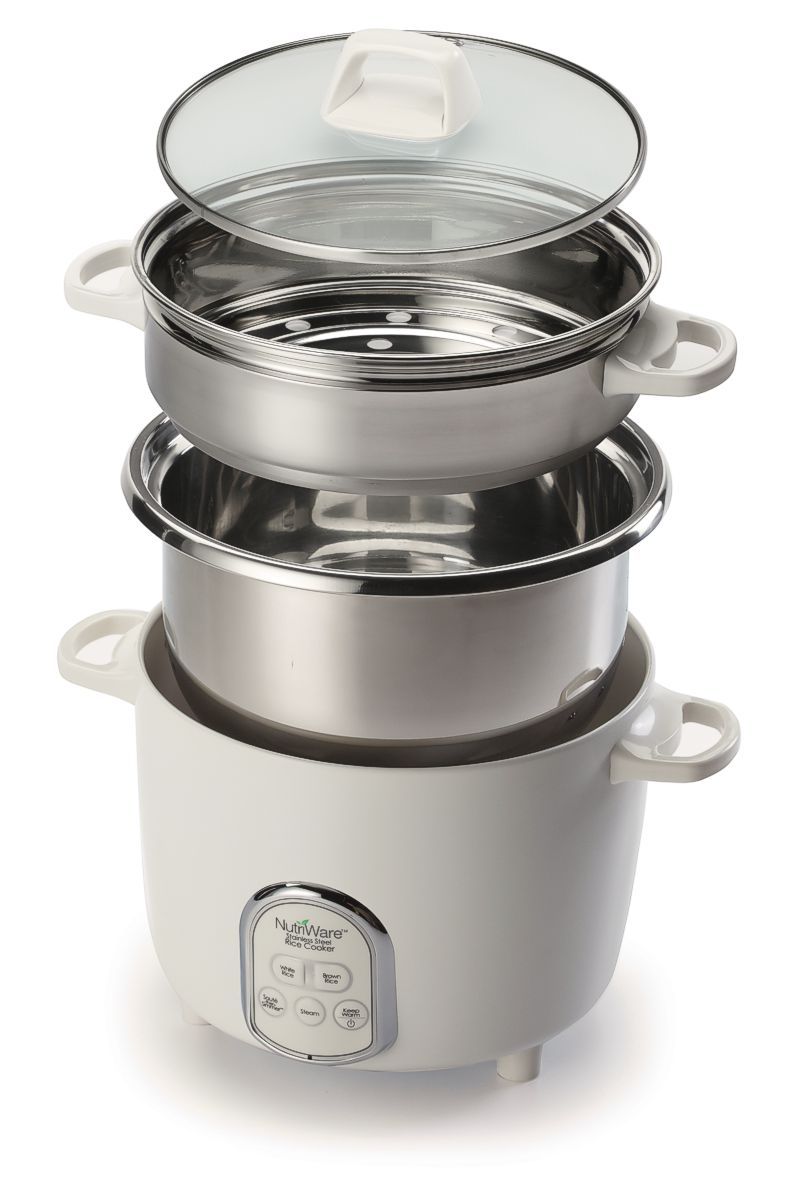 lid, steam tray, bowl, cooker