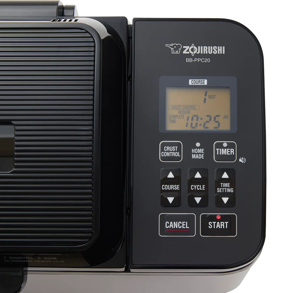LCD screen and menu buttons on BB-PPC20 breadmaker