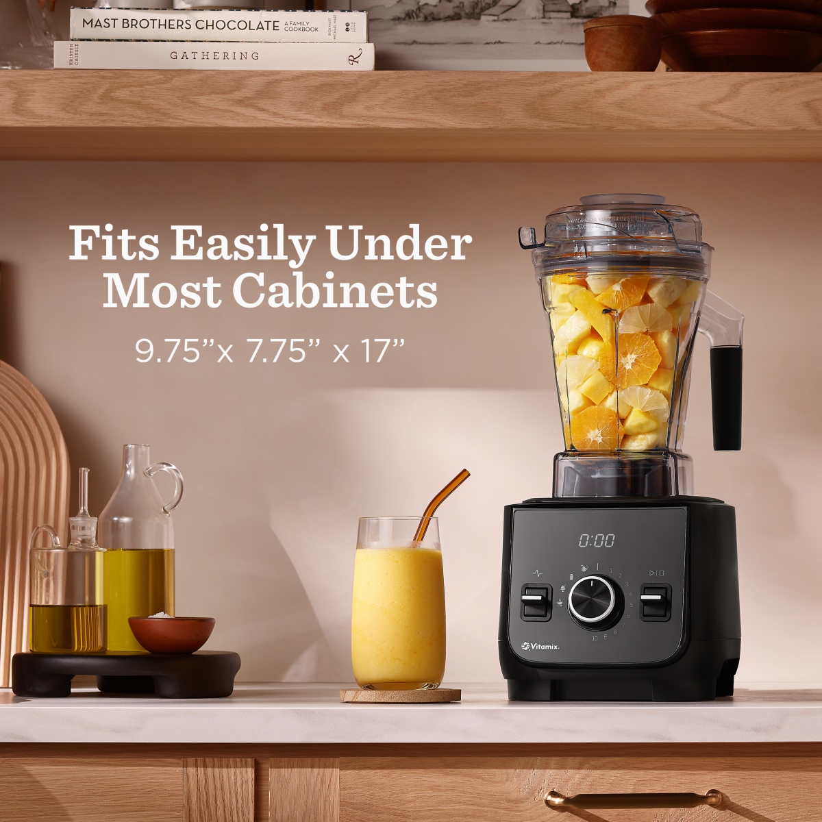 vitamix ascent series fit easily under most cabinets