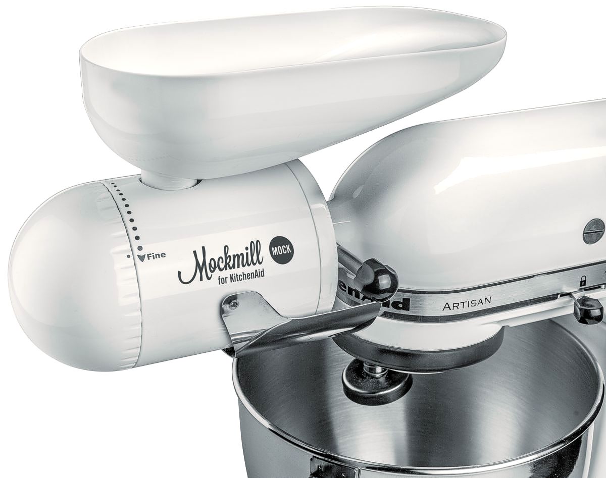 Grind flour with the Mockmill kitchen mixer attachment