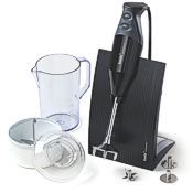 Bamix Swissline immersion blender with stand and accessories