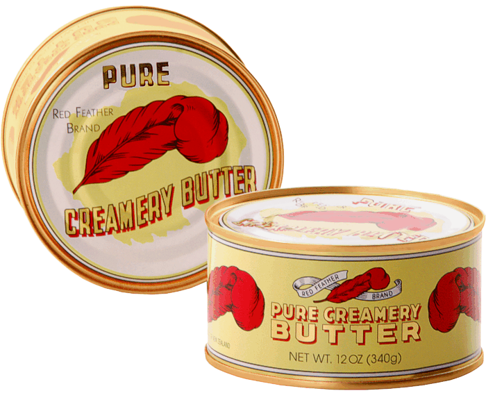 Storable, spreadable canned butter