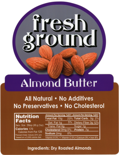 Almond butter label