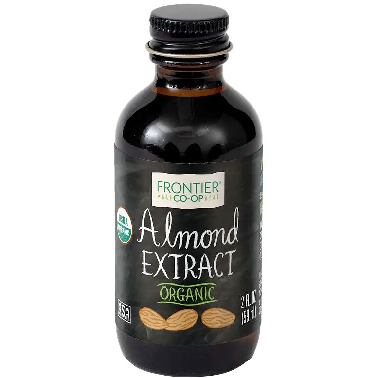 Frontier Coop Organic Almond Extract in bottle