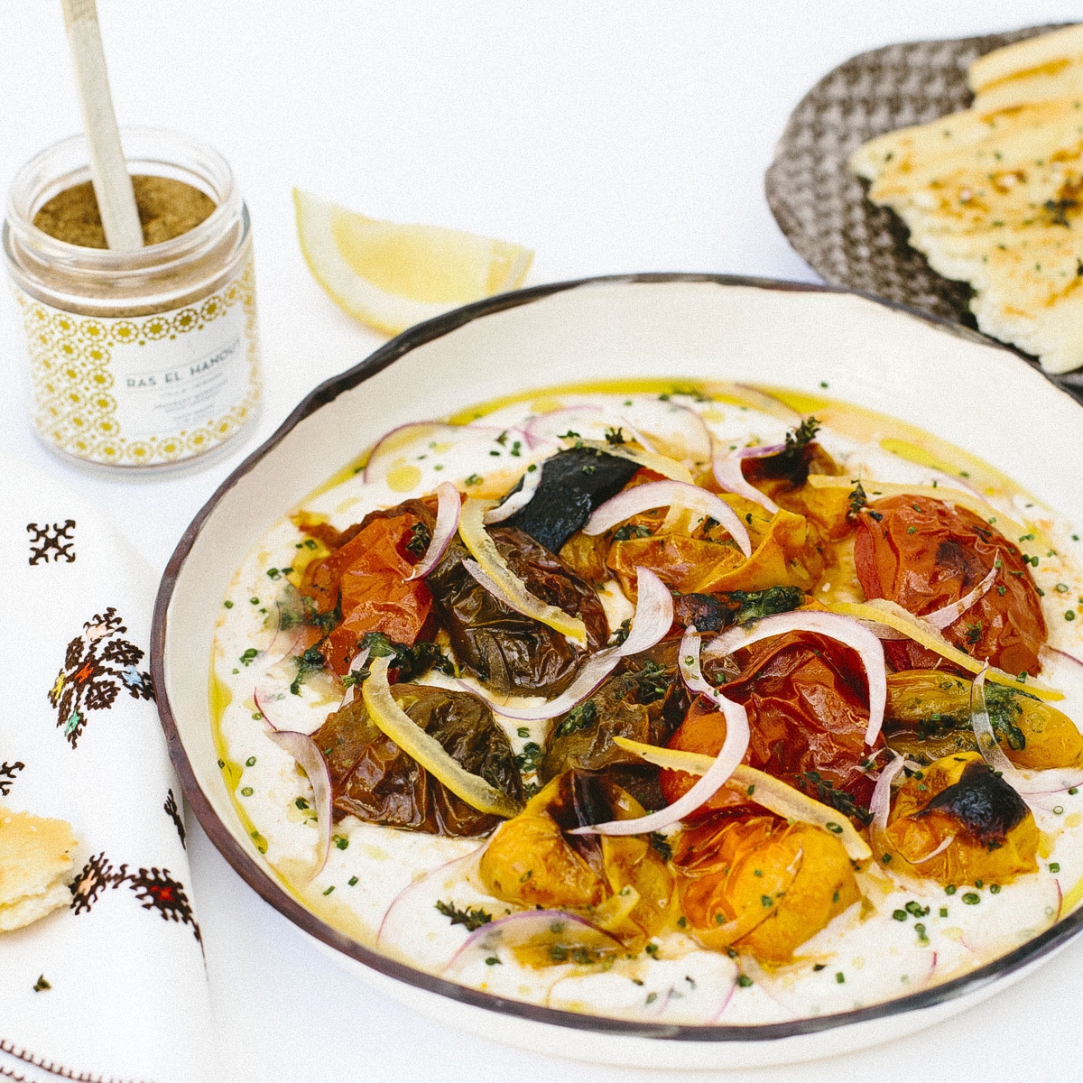 Villa Jerada Ras El Hanout next to dish of seasoned food