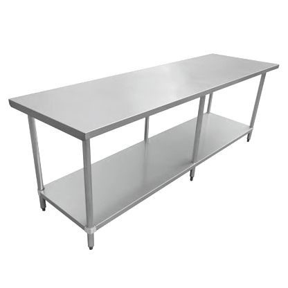 omca elite stainless work table long nsf 416 2
