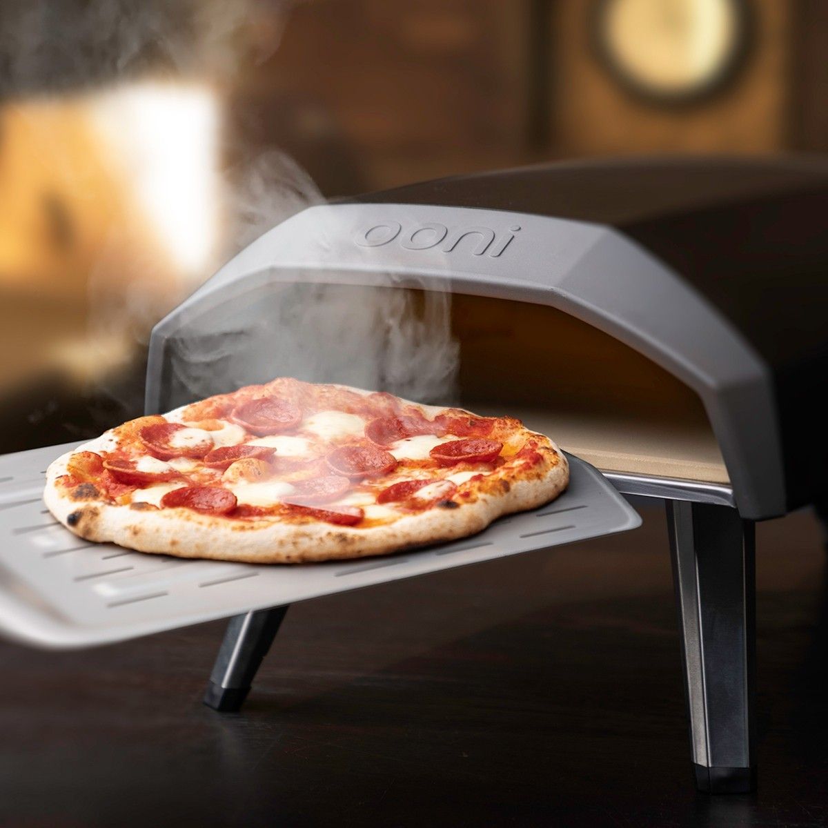 Gas powered stone pizza oven, 12 inch