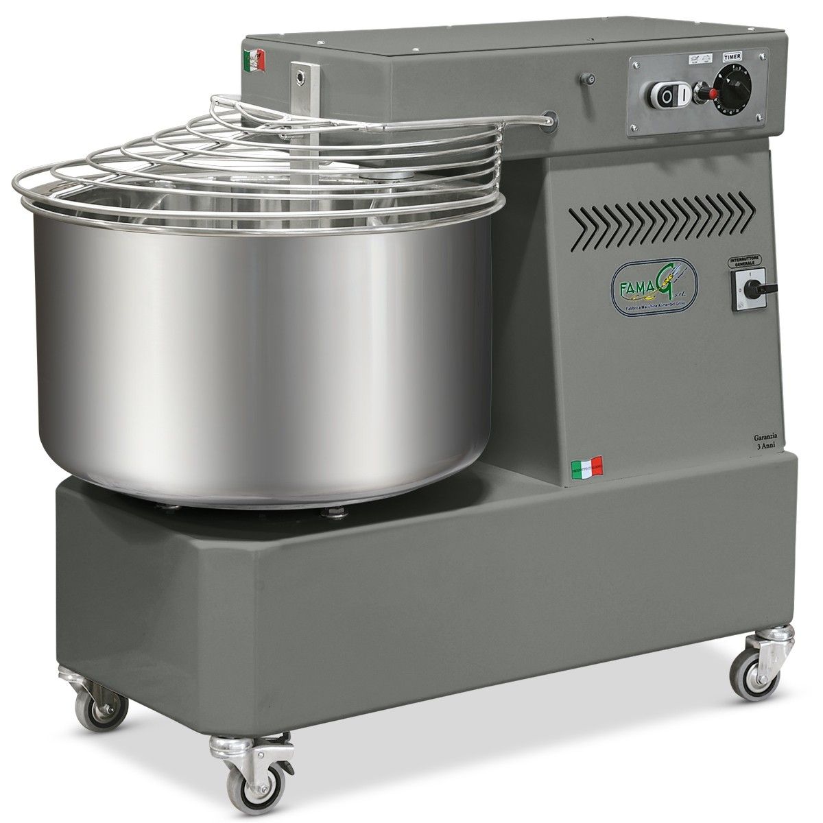Famag IM 50 spiral dough mixer in Dark Silver