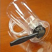Blender blade wrench in use