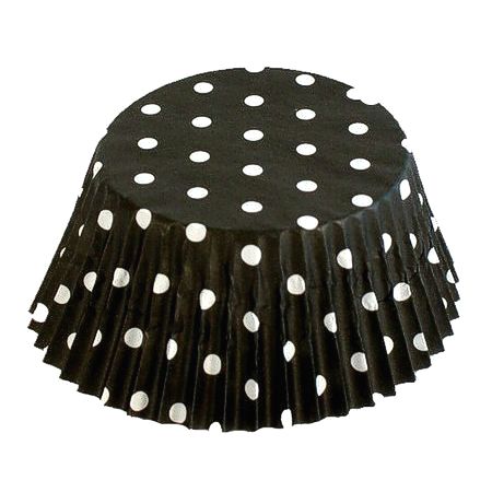fox run black poka dot muffin cups 450