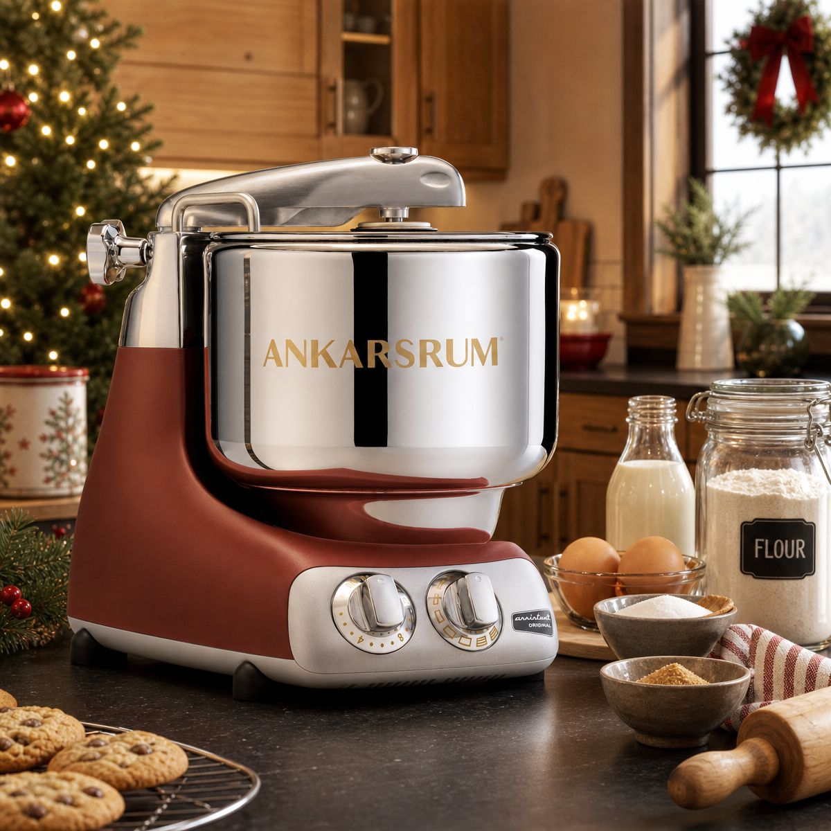 Ankarsrum Original Mixer, Rustic Maroon