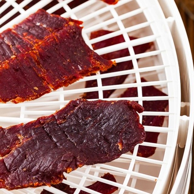 Beef jerky in American Harvest dehydrator