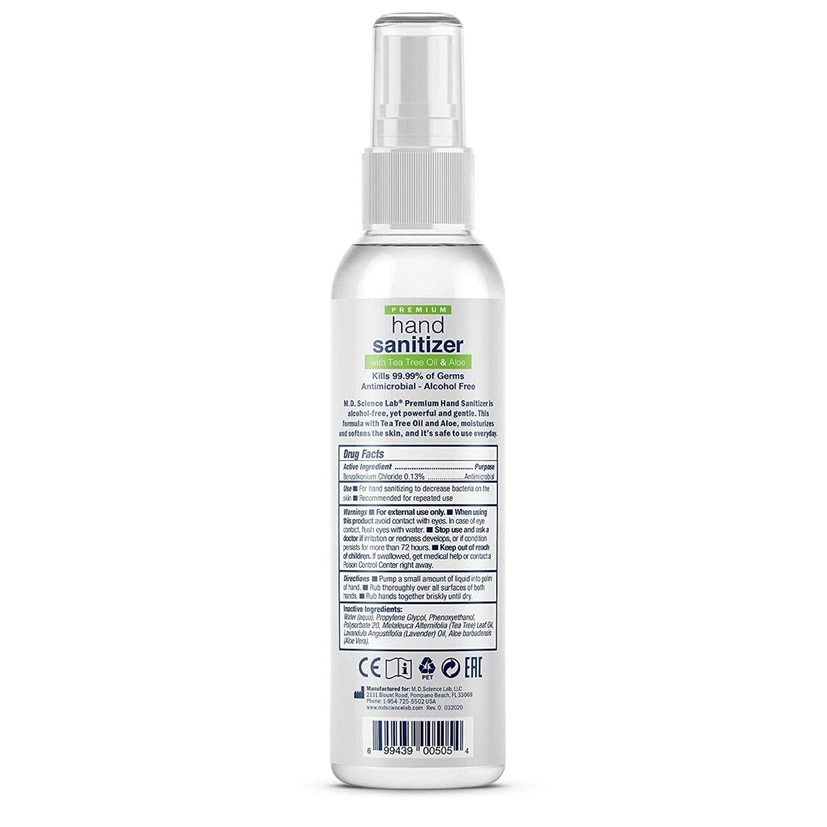 md science hand sanitizer 3 oz spray bottle label 1200 1